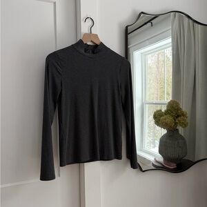 Banana Republic Charcoal Long Sleeve Top